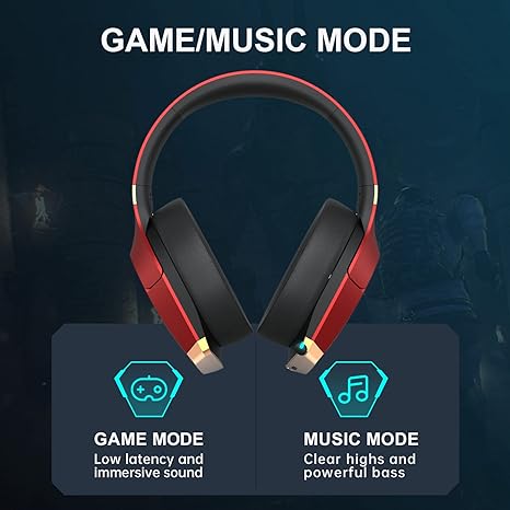 Edifier Hecate GX Hi-Res Gaming Headset for PS4/ PS5/ PC/Switch/Xbox Gamepad - USB/Type-C/3.5mm Wired Gaming Headphones with Microphone RGB Lighting - ENC Noise Cancelling - 50mm Driver (Red)