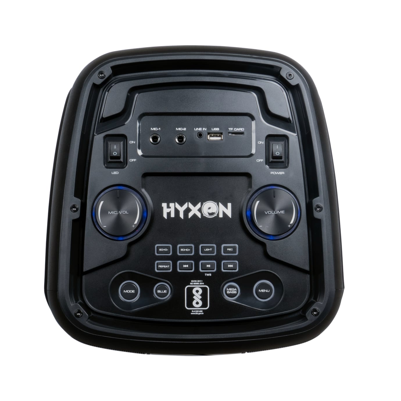 HYXON HTMS-607 Party Speaker 150 W RMS with 2 wireless UHF microphone with remote