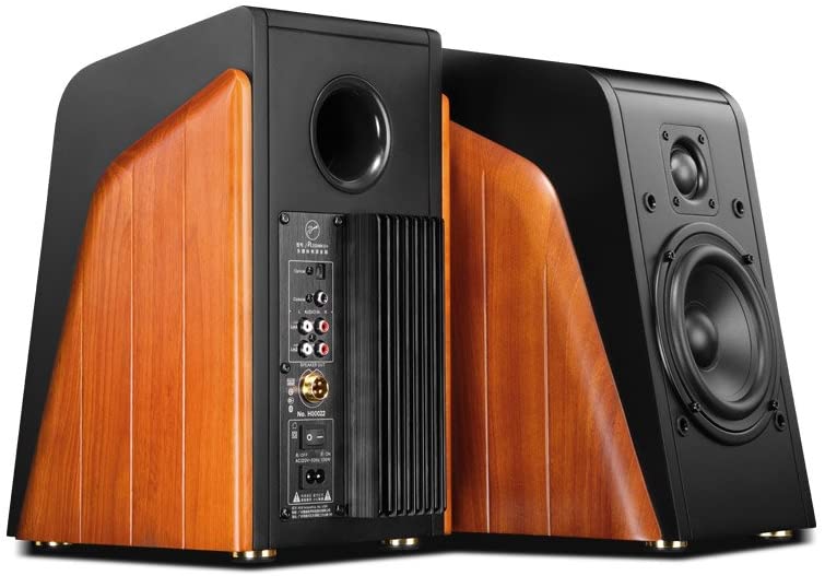 HiVi-Swans Speakers M200MKIII+ Powered 2.0 Bookshelf Speakers - Bluetooth Connection - 1.1 Inch Dome Tweeters - 5.25 Inch Midbass Drivers - RMS 120W - Solid Wood Cabinets