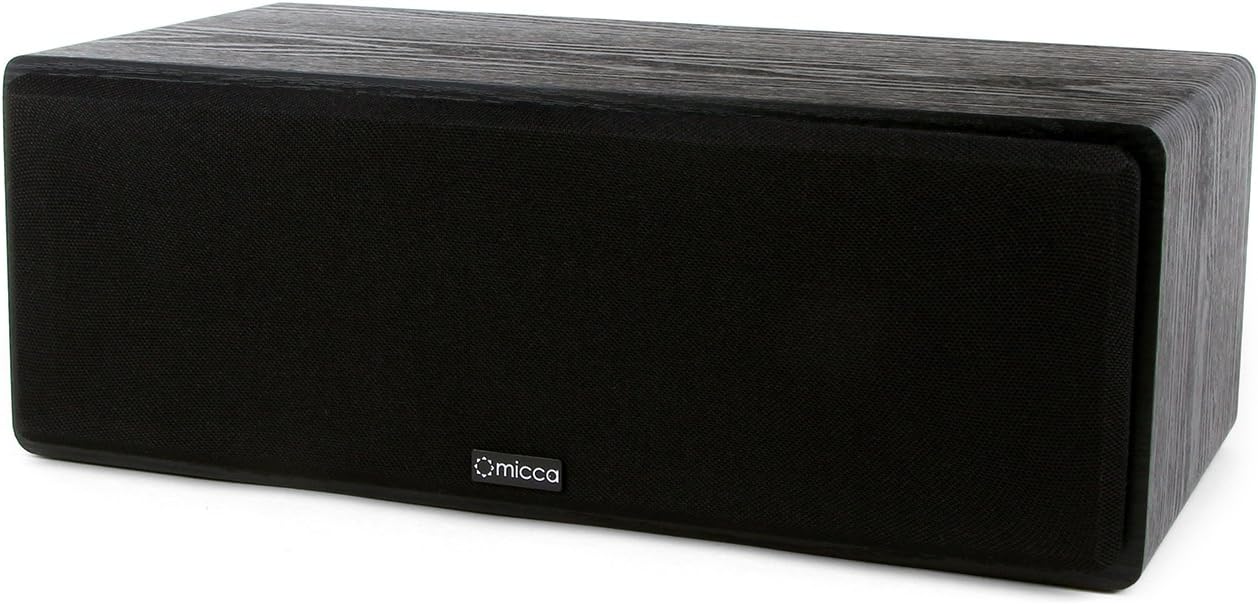 Micca MB42X-C Advanced Center Channel Speaker for Home Theater, Surround Sound, Passive, 2-Way (Black, Each)