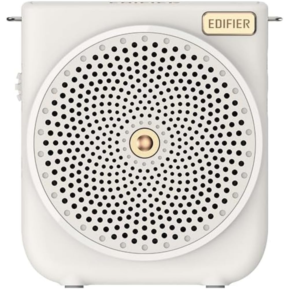 Edifier MF3 Portable Voice Amplifier Precise Voice Pick-up and Effective Anti-Howling, Flexible Wearing Methods, and Pretty Low Weight, White