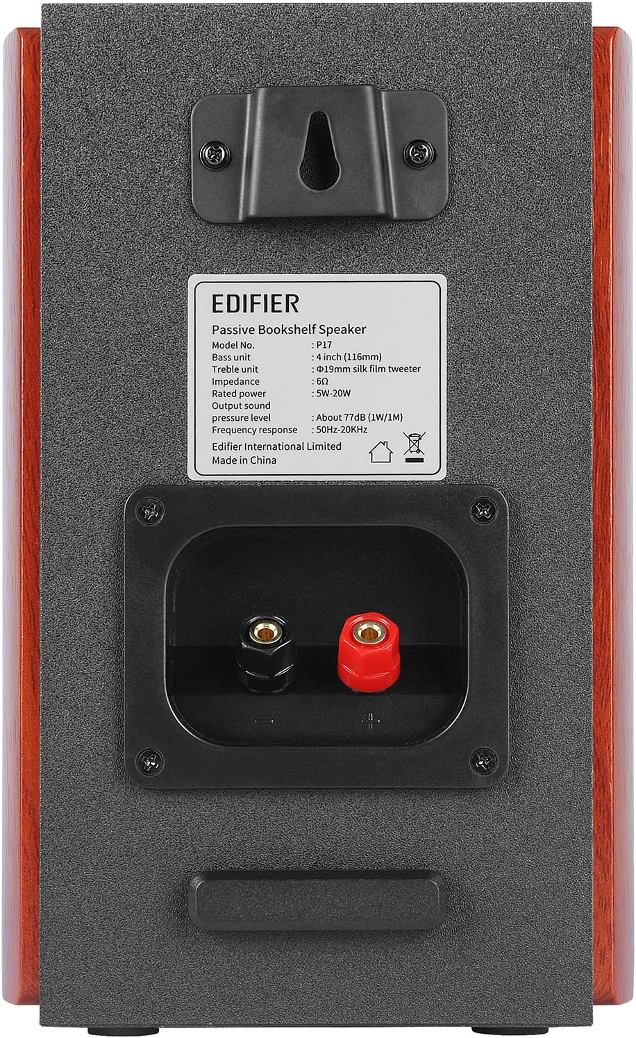 P17 Passive Bookshelf Speakers - 2-Way Speakers with Built-in Wall-Mount Bracket - Perfect for 5.1, 7.1 or 11.1 Side/Rear Surround Setup - Pair - Needs Amplifier or Receiver to Operate