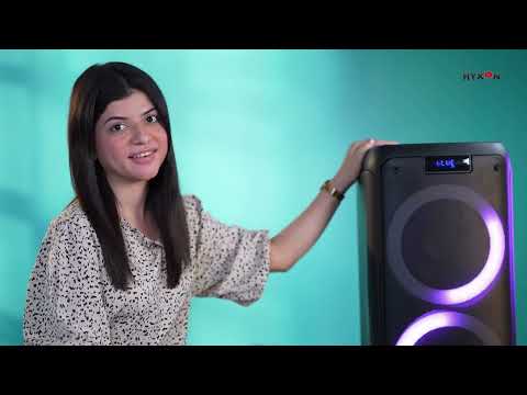 HYXON HTMS-607 Party Speaker 150 W RMS with 2 wireless UHF microphone with remote