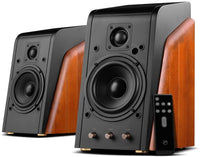 Hivi M200 DSP 80 Watt 2.0 Channel Wireless Bookshelf Speaker (Brown)