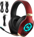 Edifier Hecate GX Hi-Res Gaming Headset for PS4/ PS5/ PC/Switch/Xbox Gamepad - USB/Type-C/3.5mm Wired Gaming Headphones with Microphone RGB Lighting - ENC Noise Cancelling - 50mm Driver (Red)