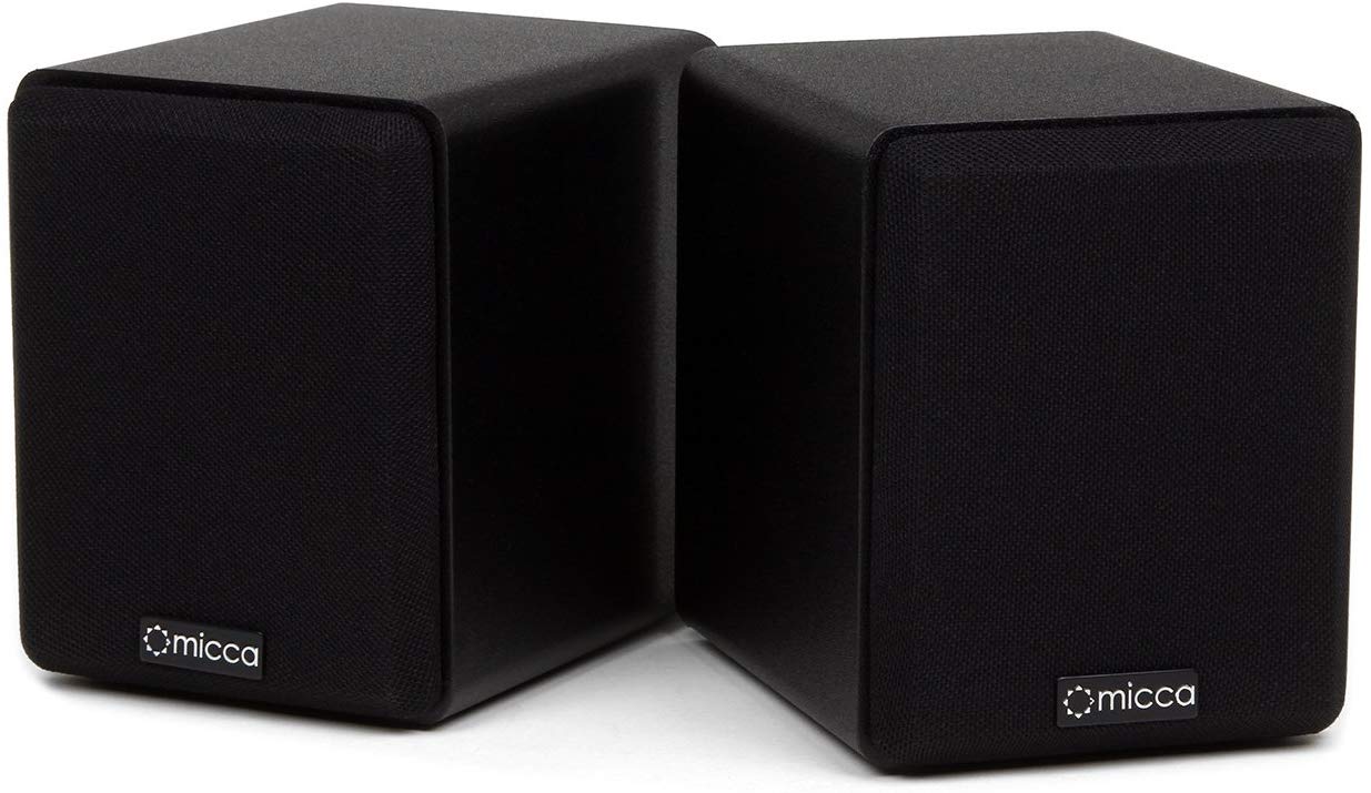 Micca COVO-S 2-Way Passive Bookshelf Speakers, Amplifier Required, Not for Turntable, 3-Inch Woofer, 0.75-Inch Tweeter, Wall Mountable, Pair, Black