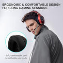 Edifier Hecate GX Hi-Res Gaming Headset for PS4/ PS5/ PC/Switch/Xbox Gamepad - USB/Type-C/3.5mm Wired Gaming Headphones with Microphone RGB Lighting - ENC Noise Cancelling - 50mm Driver (Red)