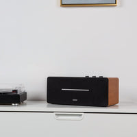 EDIFIER D12 Tabletop Speaker - Integrated Desktop Stereo Bluetooth Speaker - Wireless Computer Speaker for Desktop Use- 70 Watts RMS with Subwoofer Line Out - Wooden Enclosure