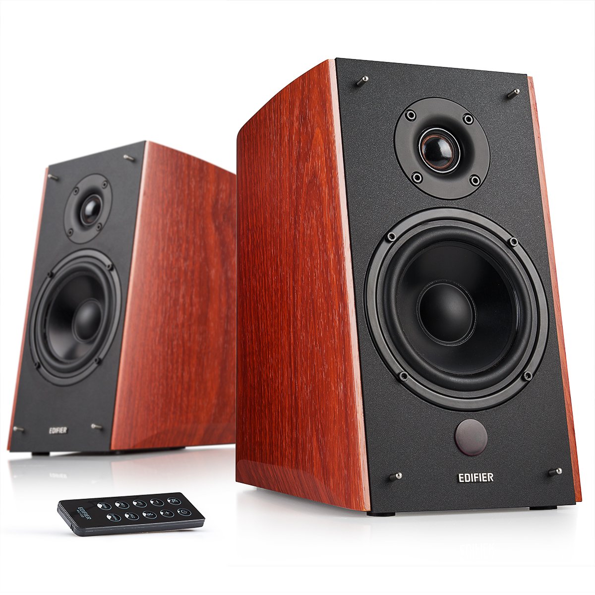 Edifier R2000DB Powered Bluetooth Bookshelf Speakers - Near-Field Studio Monitors – 120W RMS Studio Monitor with Optical Input 5″ Large Woofer - Wood
