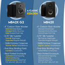 Micca MB42X G2 Passive Bookshelf Speakers for Home Theater Surround Sound, Stereo, and Passive Near Field Monitor, 2-Way (Black, Pair)
