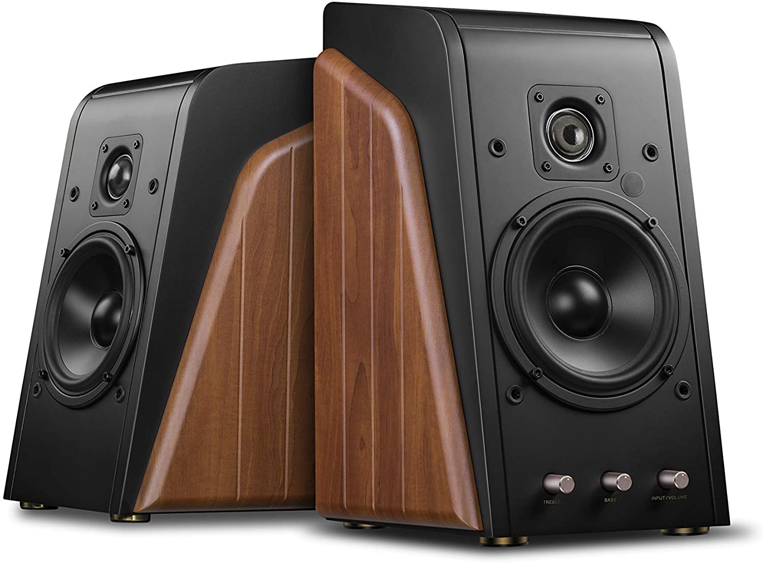 Hivi M200 DSP 80 Watt 2.0 Channel Wireless Bookshelf Speaker (Brown)