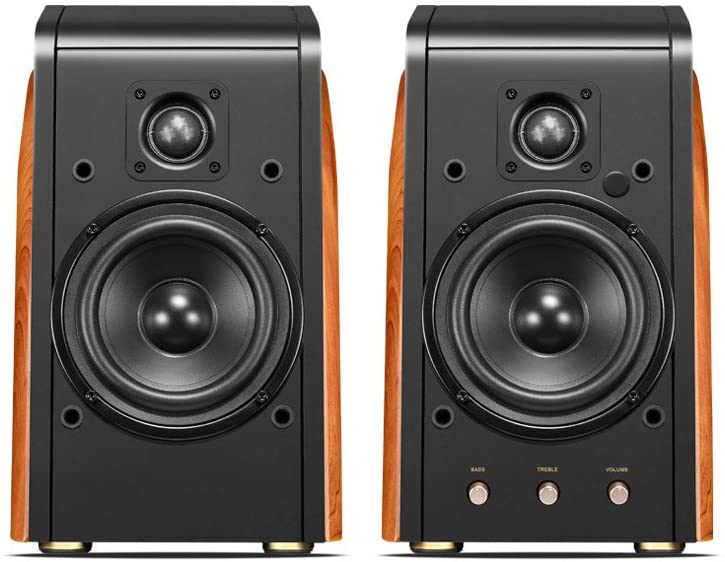HiVi-Swans Speakers M200MKIII+ Powered 2.0 Bookshelf Speakers - Bluetooth Connection - 1.1 Inch Dome Tweeters - 5.25 Inch Midbass Drivers - RMS 120W - Solid Wood Cabinets