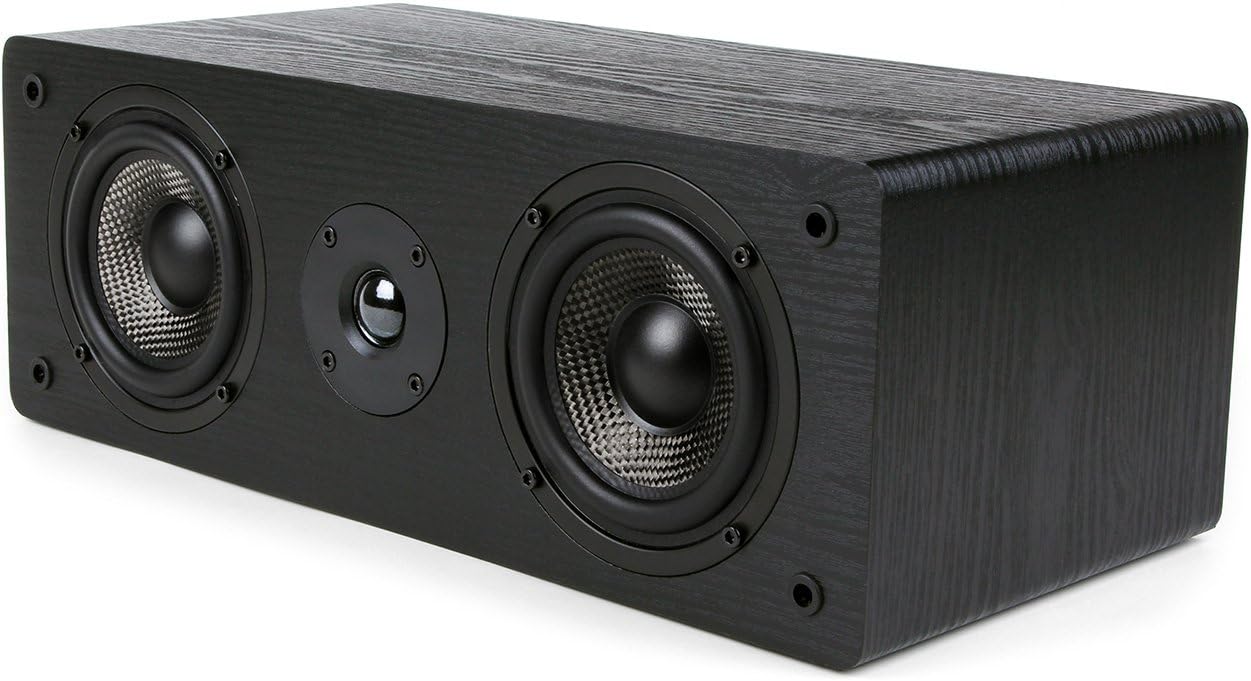 Micca MB42X-C Advanced Center Channel Speaker for Home Theater, Surround Sound, Passive, 2-Way (Black, Each)