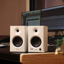 Edifier MR4 Powered Studio Monitor Speakers, 4" Active Near Field Monitor Speaker (White, Pair)