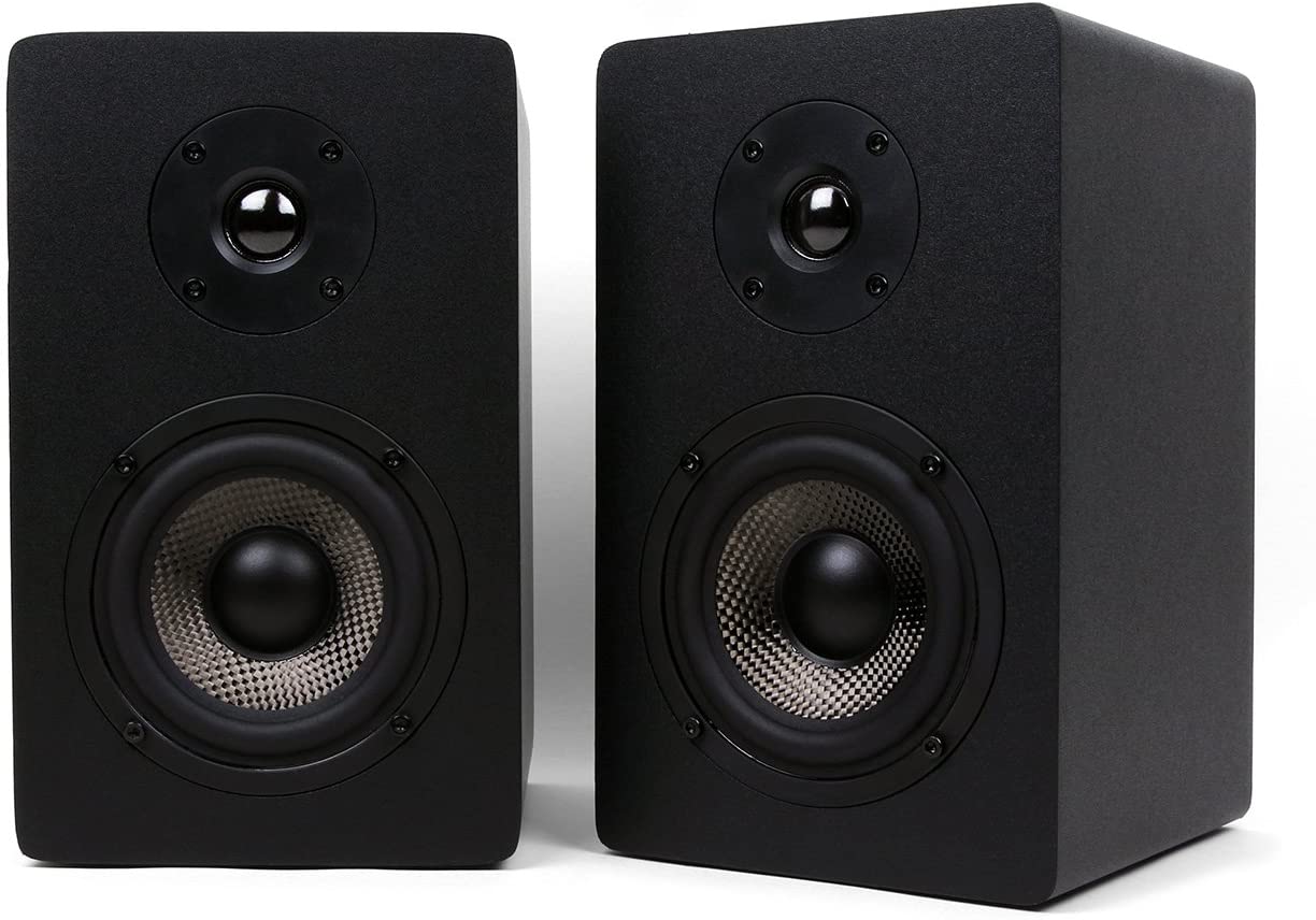 Micca MB42X Advanced Bookshelf Speakers for Home Theater Surround Sound, Stereo, and Passive Near Field Monitor, 2-Way (Black, Pair)