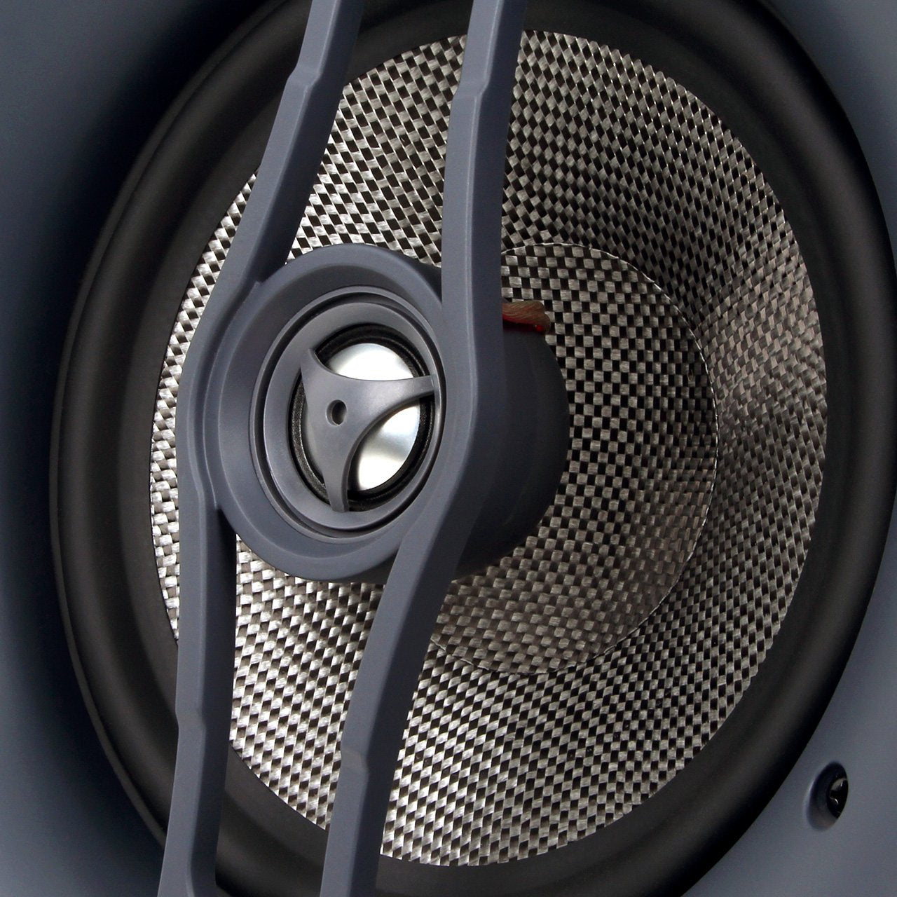 Micca Reference Series R-8C 2-Way in Ceiling in Wall Speaker, 8 Inch Woofer, 1-Inch Pivoting Aluminum Dome Tweeter, Tone Controls, 9.5-Inch Cutout Diameter, Each, White