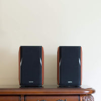 P17 Passive Bookshelf Speakers - 2-Way Speakers with Built-in Wall-Mount Bracket - Perfect for 5.1, 7.1 or 11.1 Side/Rear Surround Setup - Pair - Needs Amplifier or Receiver to Operate