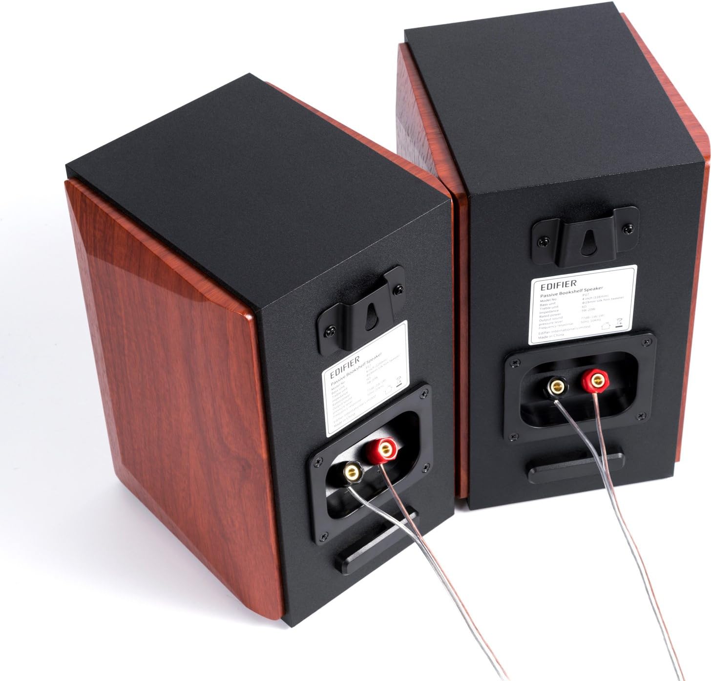 P17 Passive Bookshelf Speakers - 2-Way Speakers with Built-in Wall-Mount Bracket - Perfect for 5.1, 7.1 or 11.1 Side/Rear Surround Setup - Pair - Needs Amplifier or Receiver to Operate