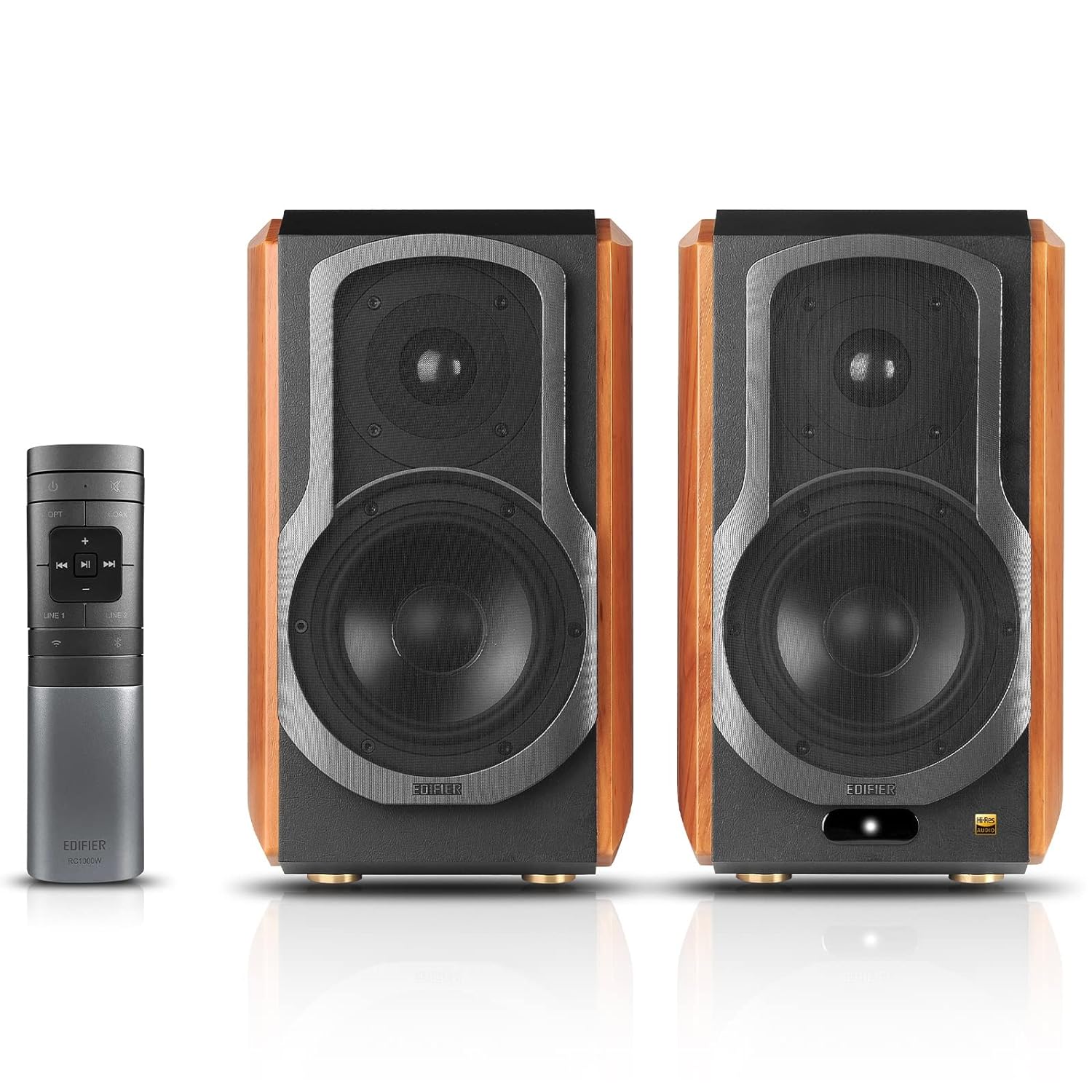 Edifier S1000W Wi-Fi Audiophile Active Bookshelf 2.0 Speakers, 120W RMS Wireless HiFi Bluetooth Sound System Works with Alexa, Optical/RCA x 2 Coaxial, Supports AirPlay 2, Spotify Tidal Connect WiFi